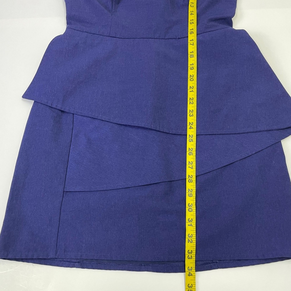 NWT Keepsake The Label Halter Navy Blue FitFlare Ruffle Mini Dress M Bridesmaid - Picture 15 of 16